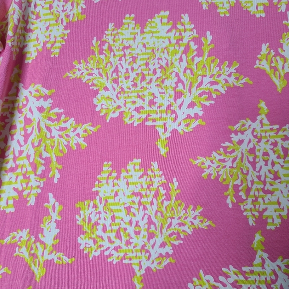 Crown & Ivy Beachy Pink Lime & White Coral Reef Print Dress Size XL - Picture 6 of 10